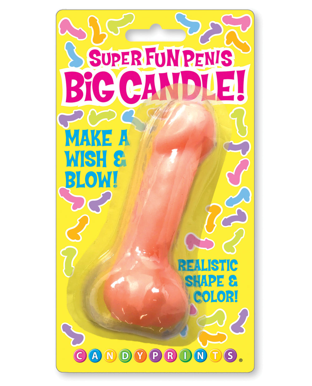 Candy Prints Super Fun Big Penis Candle - Flesh