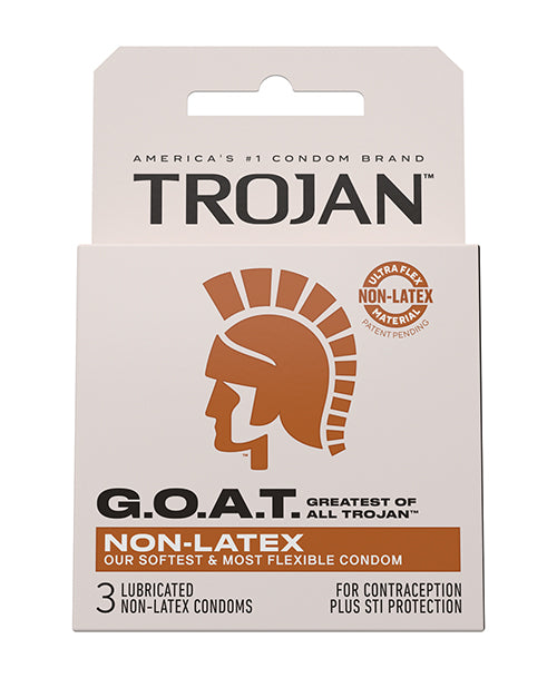 Not Regular Toys Trojan G.O.A.T. Non-Latex Lubricated Condoms - Box of 3