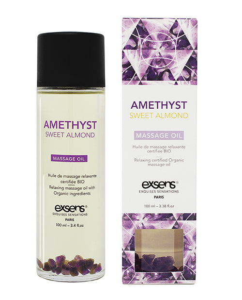 Exsens EXSENS of Paris Organic Massage Oil w/Stones - Amethyst Sweet Almond