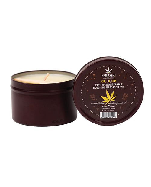 Earthly Body Earthly Body 2024 Holiday 3 in 1 Massage Candle - 6 oz Oh Oh Oh