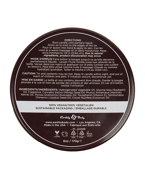 Earthly Body Earthly Body Suntouched Hemp Candle - 6 oz Round Tin High Tide