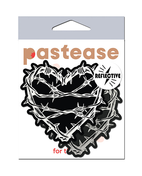 Pastease Pastease Premium Barbed Wire Heart Reflective - Black O/S