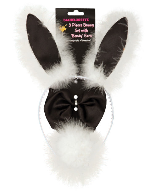 OMG International Bachelorette 3 pc Bunny Set w/Bendy Ears