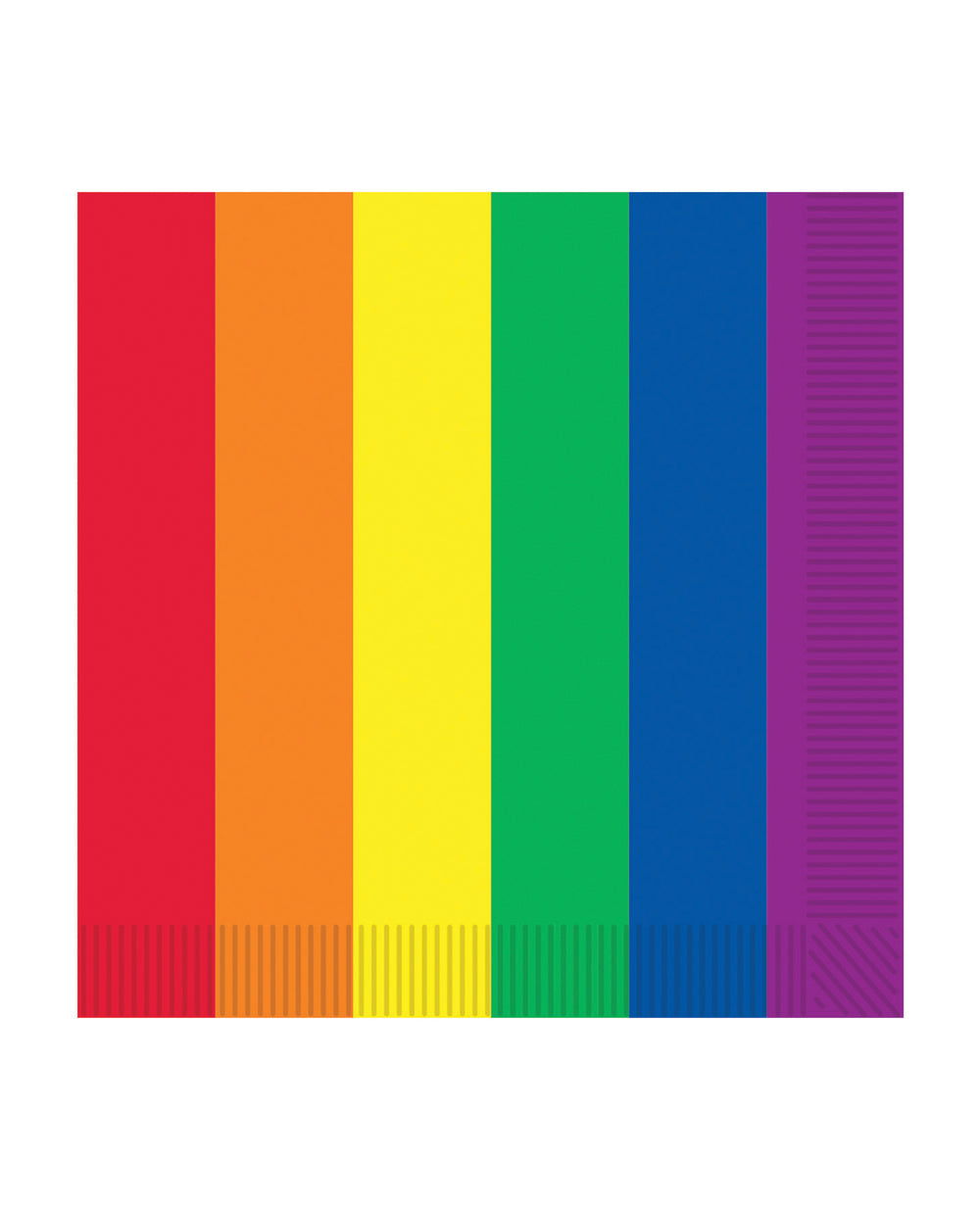 Beistle Pride Luncheon Napkins - Rainbow Pack of 16