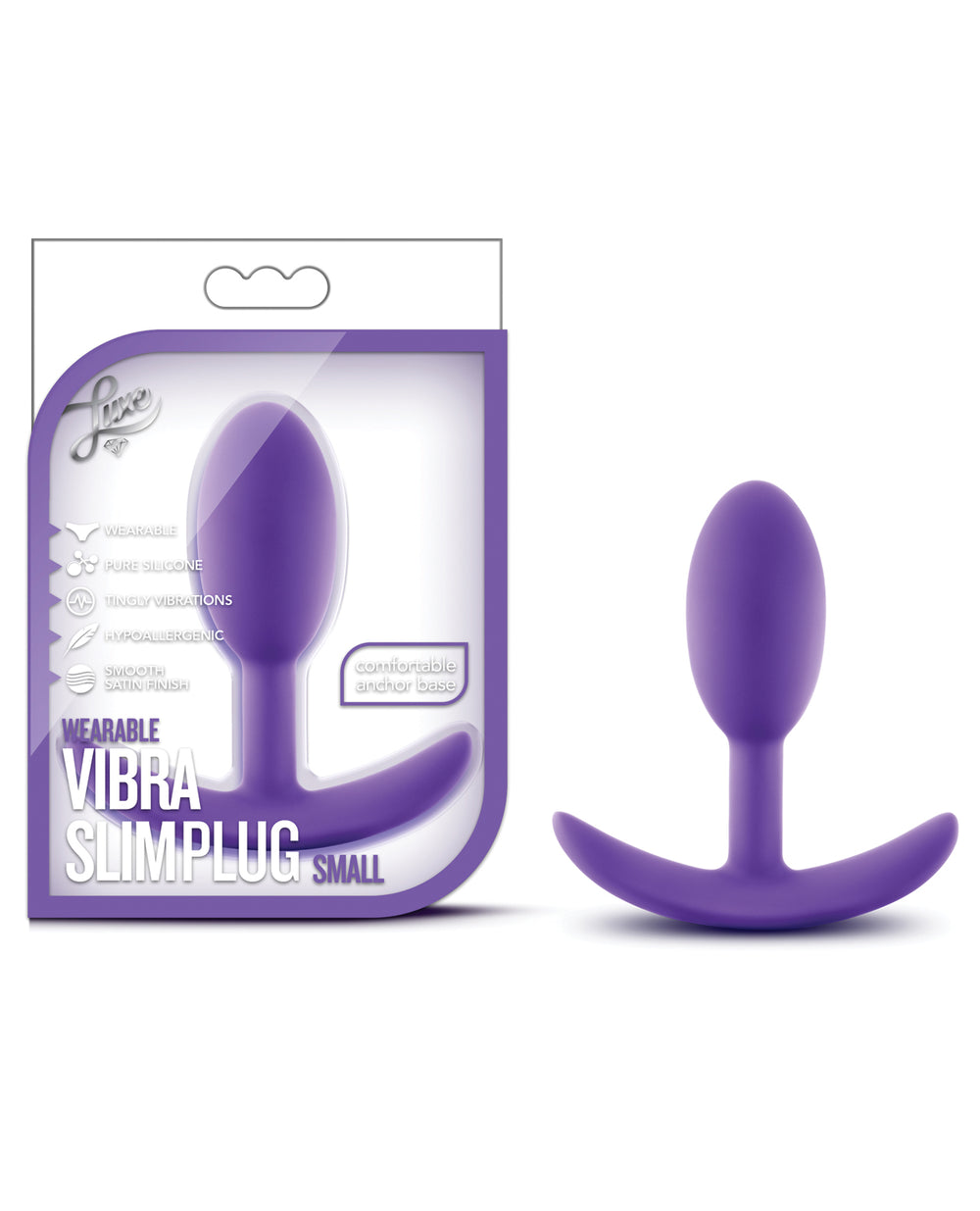 Luxe Blush Luxe Wearable Vibra Slim Plug Small - Purple