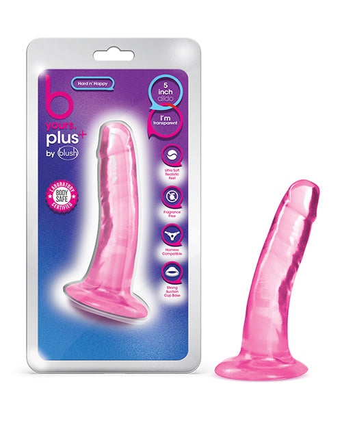 B Yours Plus Blush B Yours Plus 5" Hard n' Happy Dildo - Pink