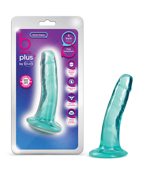 B Yours Plus Blush B Yours Plus 5" Hard n' Happy Dildo - Teal
