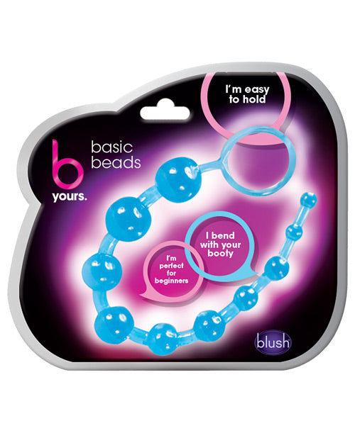 B Yours Blush B Yours Basic Anal Beads - Blue