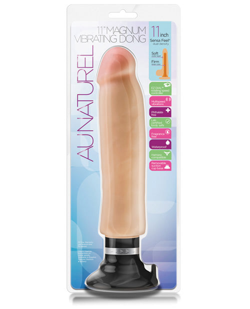 Au Naturel Blush Au Naturel 11" Magnum Vibrating Dong - Beige