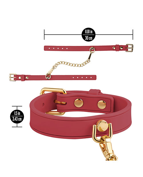 Not Regular Toys Blush Temptasia Ardor Wrist & Ankle Restraints - Red