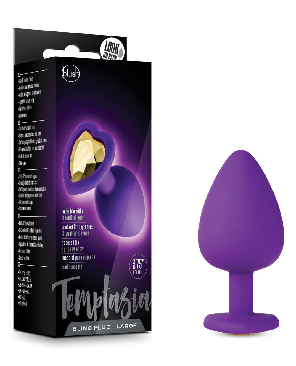 Temptasia Blush Temptasia Bling Plug w/Gem Small - Purple