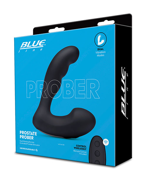 Blue Line Blue Line Vibrating Prostate Prober w/Remote - Black