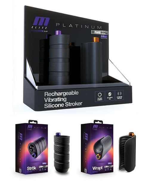 M Elite Blush M Elite Platinum Vibrating Merchandising Kit