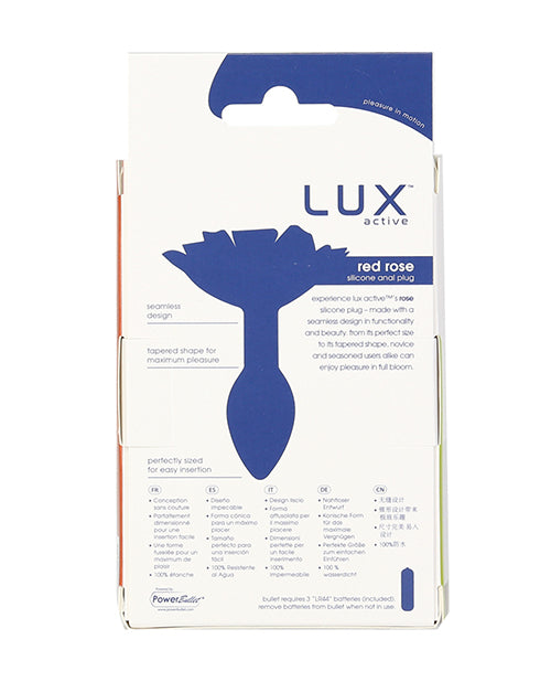 Lux Active Lux Active Red Rose Silicone Anal Plug