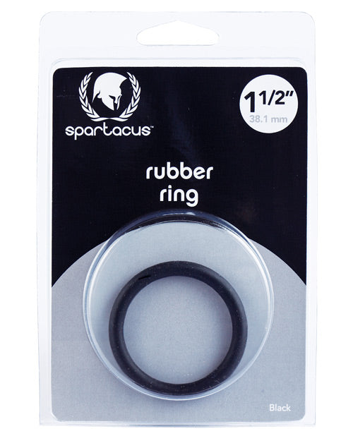 Spartacus Spartacus 1.5" Rubber Cock Ring - Black