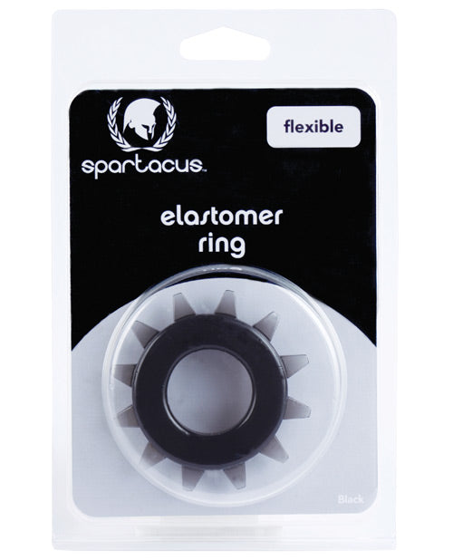 Spartacus Spartacus Elastomer Stud Cock Ring - Black