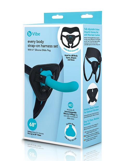 b-vibe b-Vibe Every Body Strap-On Harness Set With 6" Silicone Dildo Peg