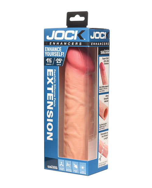 Jock Curve Toys Jock Enhancers 1.5" Silicone Penis Extension Sleeve - Light
