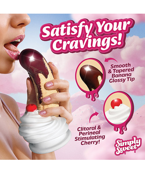 Not Regular Toys Simply Sweet Chocolate Dipped Banana Split Premium Silicone Dildo