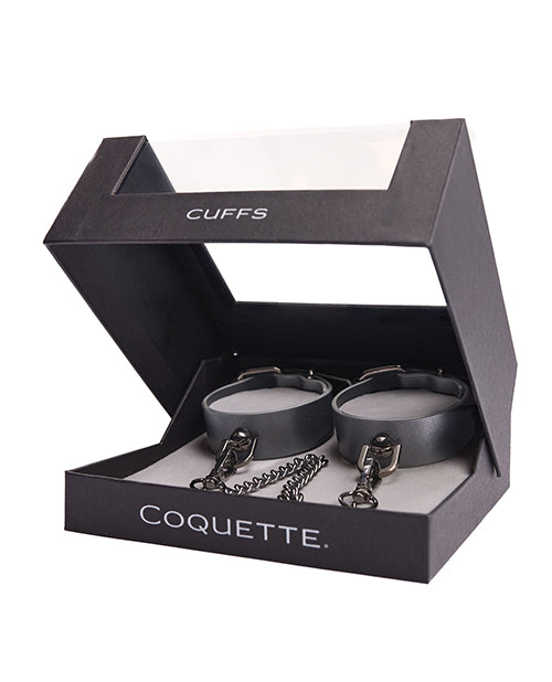 Coquette Pleasure Collection Pleasure Collection Gunmetal Glam Cuffs w/Removable Chain