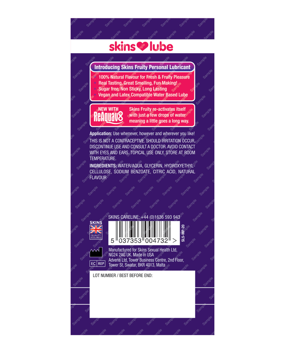 Creative Conceptions Skins Water Based Lubricant - 5 ml Foil Mango & Passionfruit