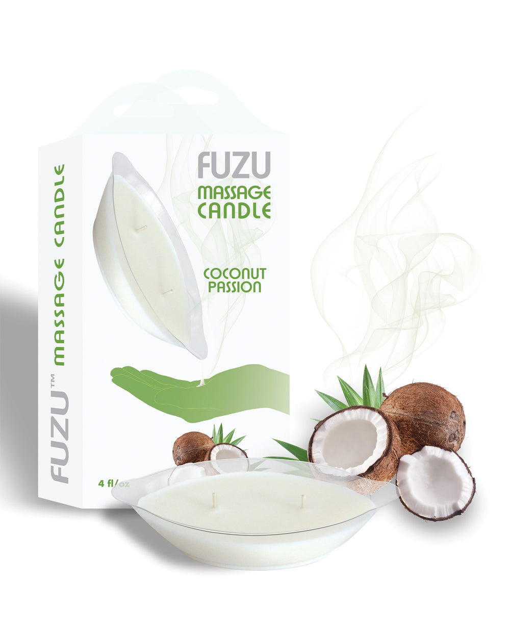 Fuzu Fuzu Massage Candle - 4 oz Coconut Passion