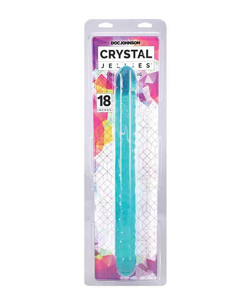 Not Regular Toys Crystal Jellies 18" Double Dong - Teal