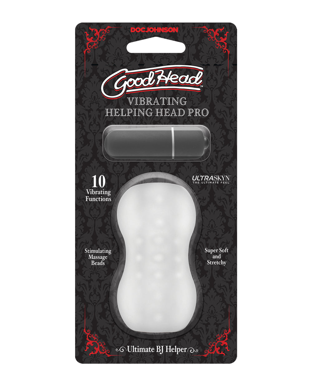 GoodHead GoodHead Helping Head Pro ULTRASKYN Vibrating Stroker - Frost