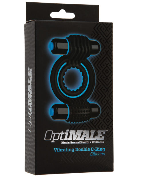 OptiMale OptiMale Vibrating Double C Ring - Black