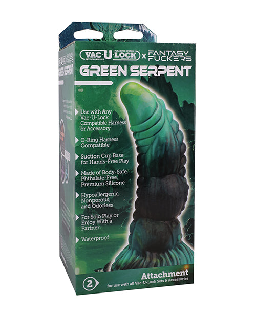 Not Regular Toys Vac-U-Lock x Fantasy Fuckers - Green Serpent - Green