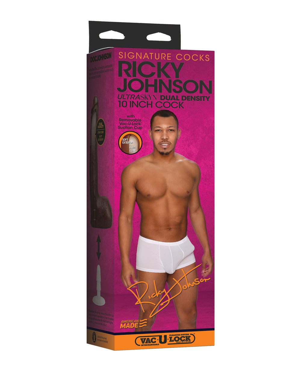 Signature Cocks Signature Cocks ULTRASKYN 10" Cock w/Removable Vac-U-Lock Suction Cup - Ricky Johnson
