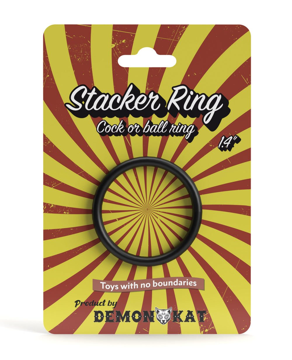 Demon Kat Demon Kat 1.4" Stacker Ring - Black