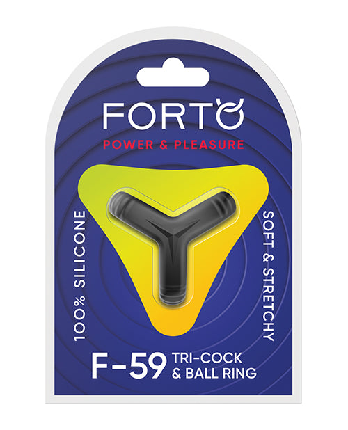 Not Regular Toys Forto Tri Cock & Ball Ring - Black