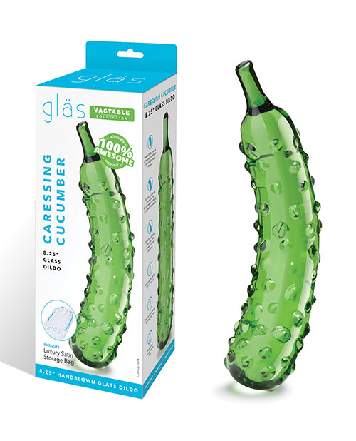 Glas Glas 8.25" Dildo Caressing Cucumber