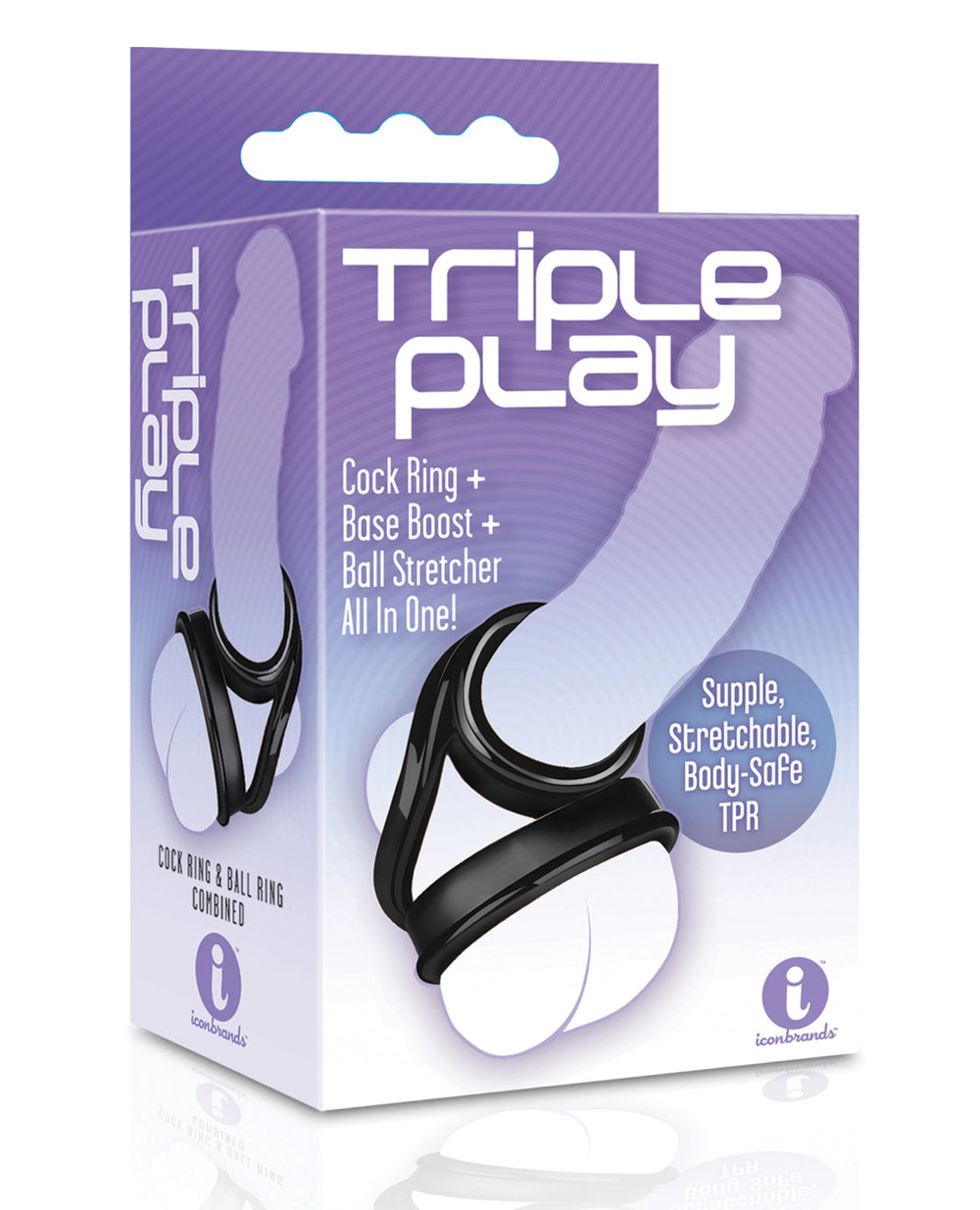 The 9s The 9's Triple Ring TPR Cock Ring