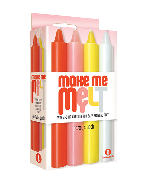 The 9s The 9's Make Me Melt Sensual Warm Drip Candles - Pastel Pack of 4