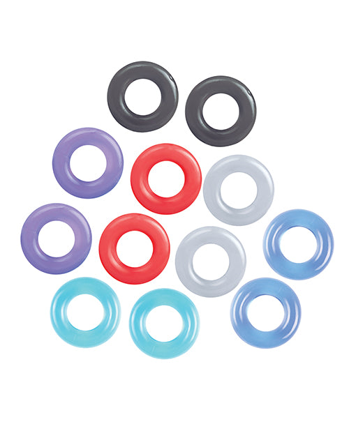 The 9s The 9's Baller's Dozen Original 12 pc Cockring Set - Asst. Colors
