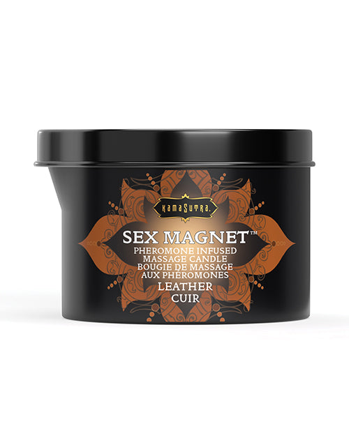 Kama Sutra Kama Sutra Sex Magnet Candle w/Pour Spout - Leather -6 oz
