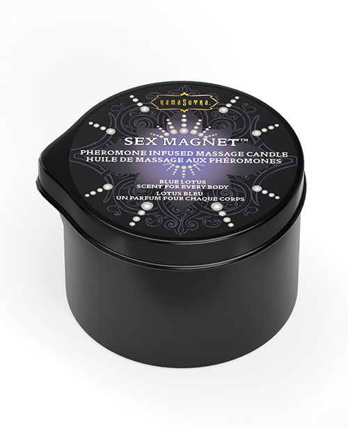 Kama Sutra Kama Sutra Sex Magnet Candle w/Pour Spout -Blue Lotus - 2 oz.