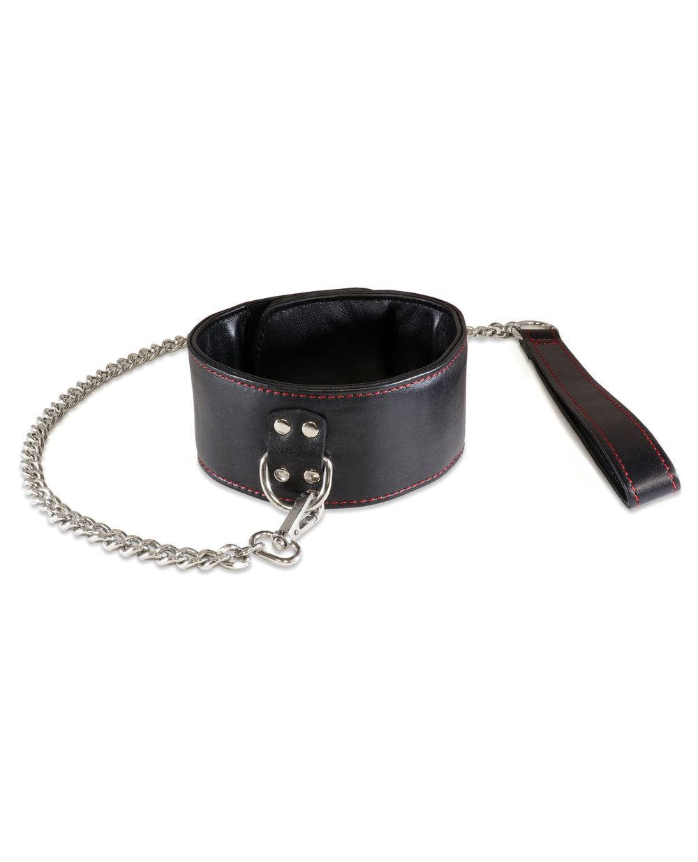 Sultra Leather Sultra Lambskin 2 1/2" Collar w/24" Chain - Black