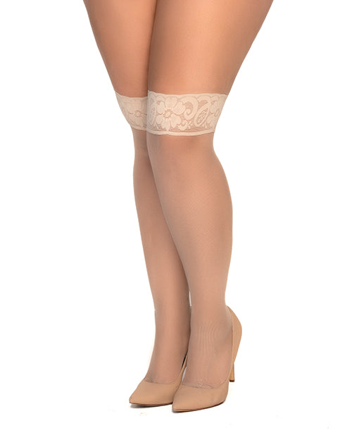 Mapale Mesh Thigh High Stockings Nude QN
