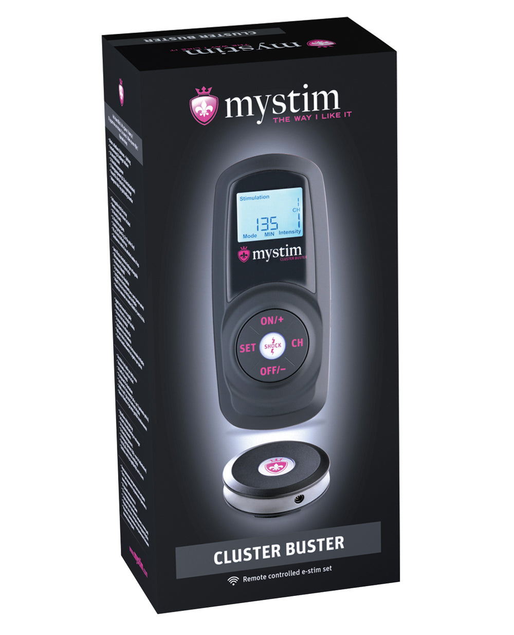 Mystim Mystim Cluster Buster Wireless eStim Starter Kit - Black