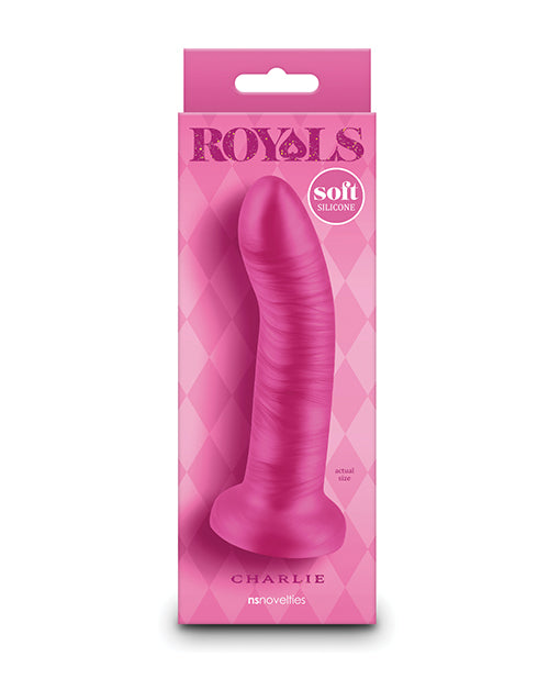 Royals Royals 5" Charlie Curved Dildo - Metallic Pink