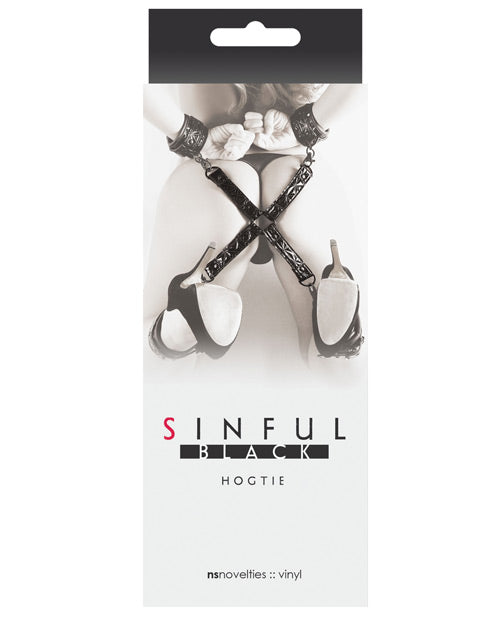 Sinful Sinful Hogtie - Black