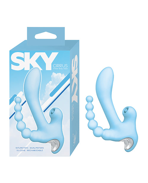 Not Regular Toys Nasstoys Sky Cirrus Three Way Vibe - Blue