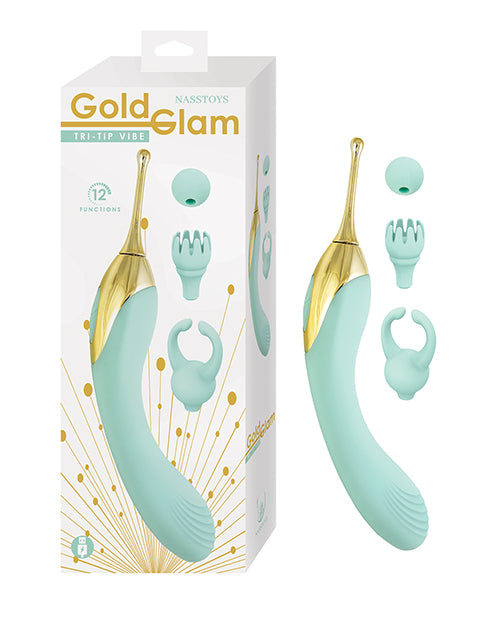 Not Regular Toys Nasstoys Gold Glam Tri-Tip Vibe - Aqua