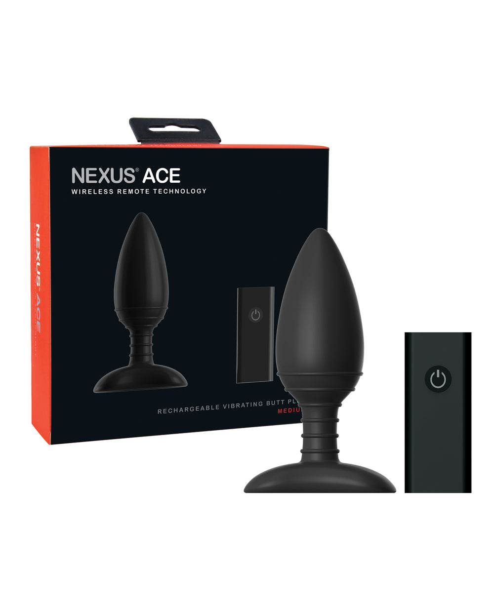 Nexus Nexus Ace Remote Control Butt Plug Medium - Black