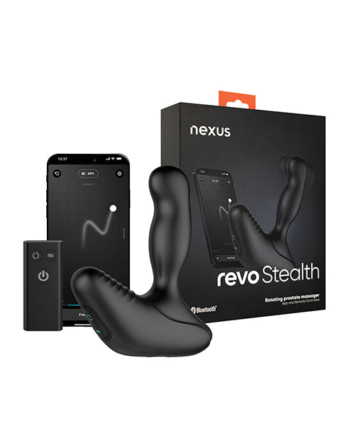 Nexus Nexus Revo Stealth App Enabled Rotating & Vibrating Prostate Massager - Black