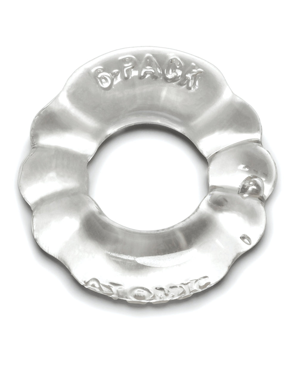 Oxballs Oxballs Atomic Jock 6-Pack Shaped Cockring - Clear