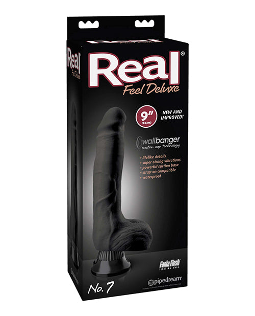 Real Feel Deluxe Real Feel Deluxe No. 7 9" Vibe Waterproof - Black